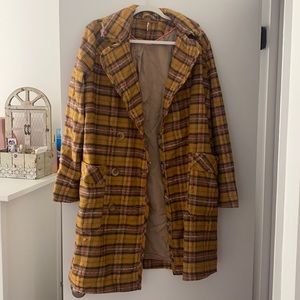 New without tags free people long plaid jacket